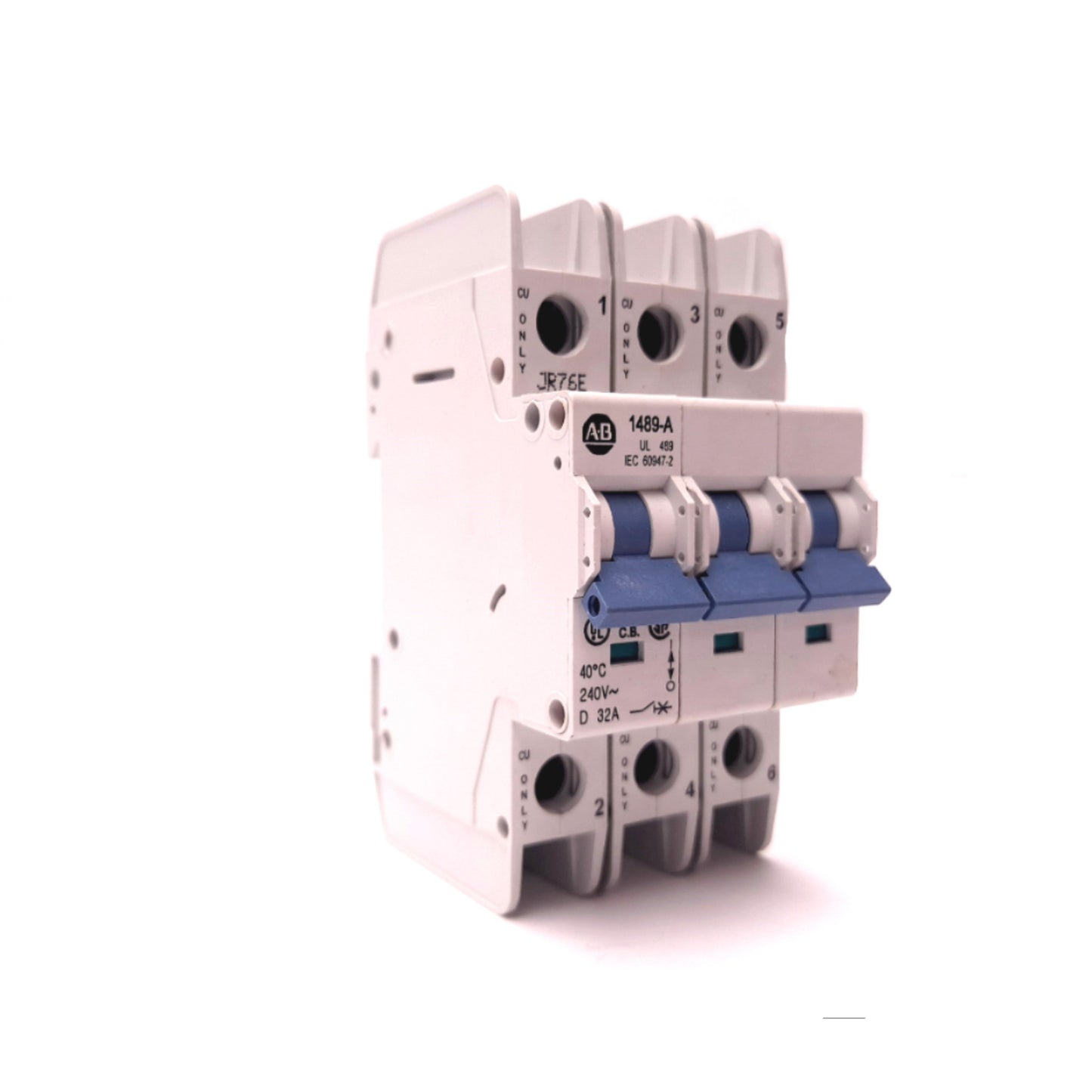 Used Allen Bradley 1489-A3D320R Circuit Breaker 3 Pole 240VAC 32A DIN Rail Mount