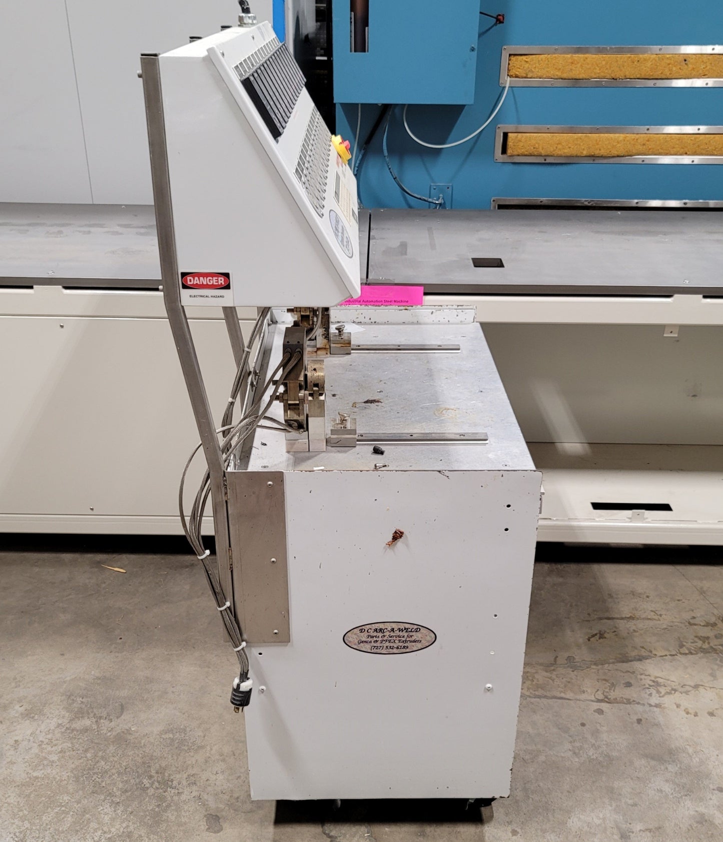 Used DC Arc-A-Weld DC-14 Extruder Controller/Tooling Cleaning Cart, 14 Zone