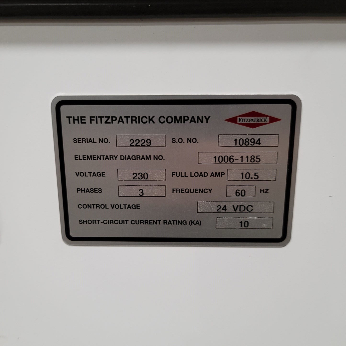 Used FitzMill Comminutor M5A High Accuracy Hammer Mill 230VAC 3-Ph 10A, 100-500kg/hr
