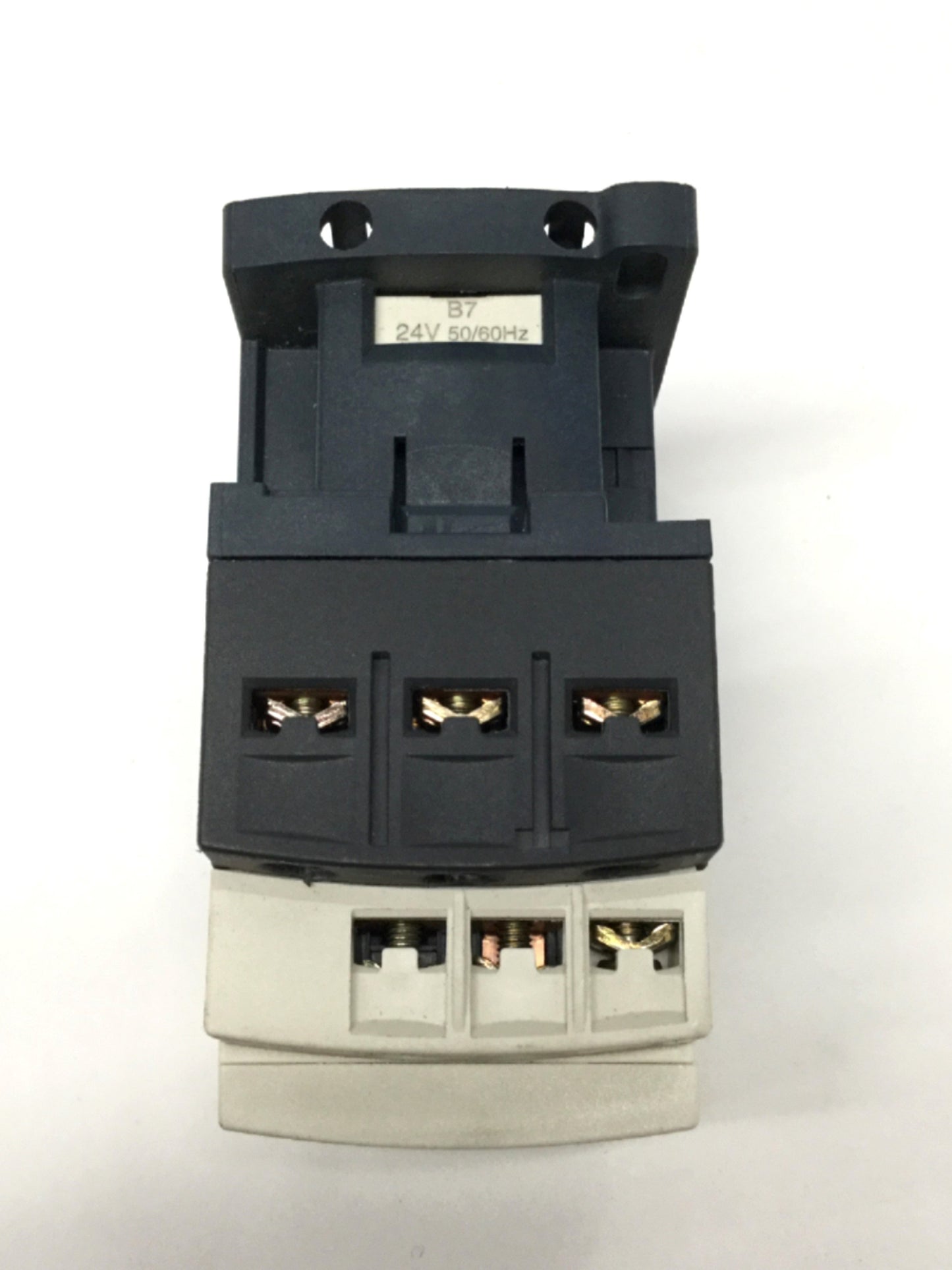 Used Telemecanique LC1D12 B7 Contactor Relay, 24VAC Coil, 600VAC 25A, 1-NO, 1-NC
