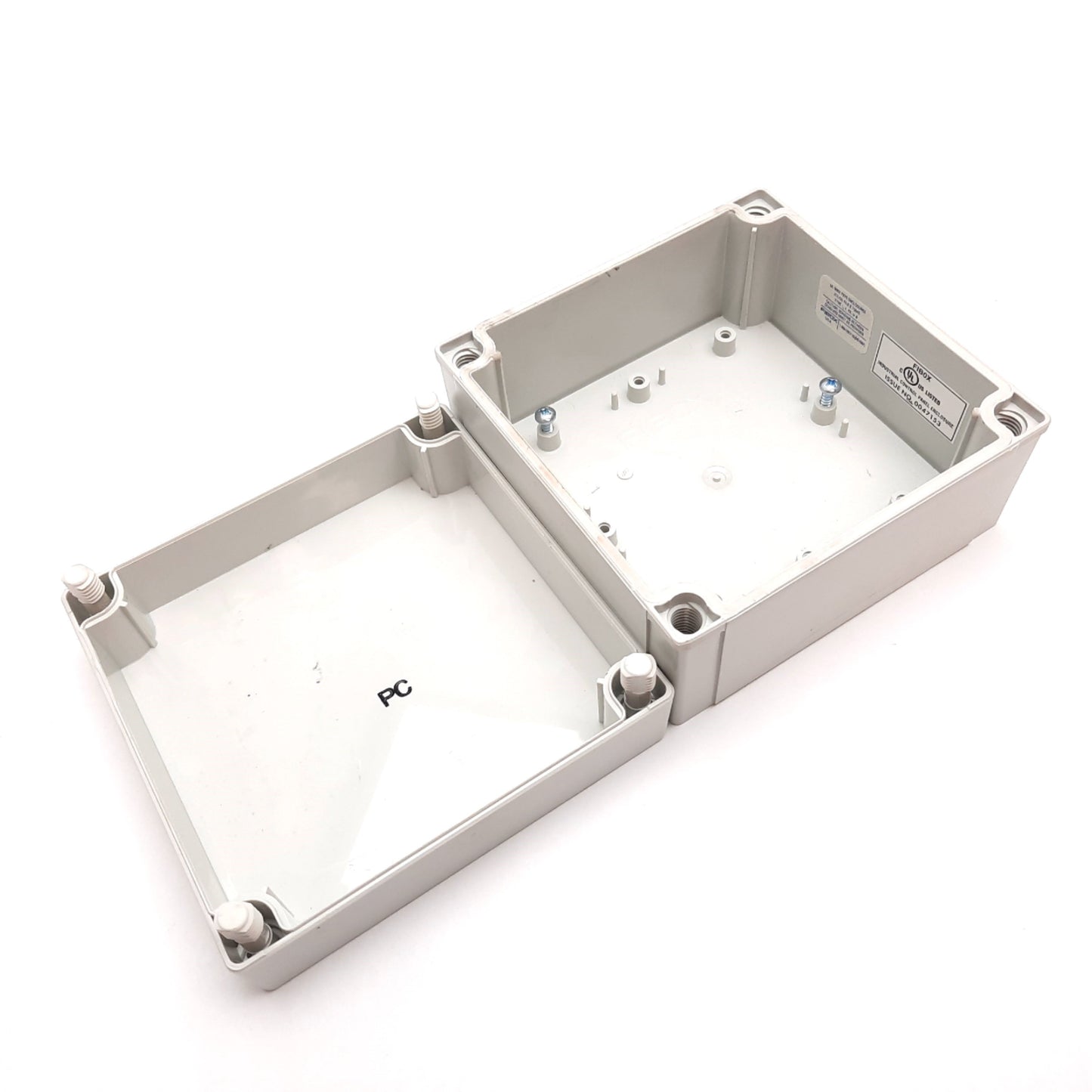 Used Fibox 6012309 PC 125/75 LG Enclosure, 130mm x 130mm x 75mm, Polycarbonate