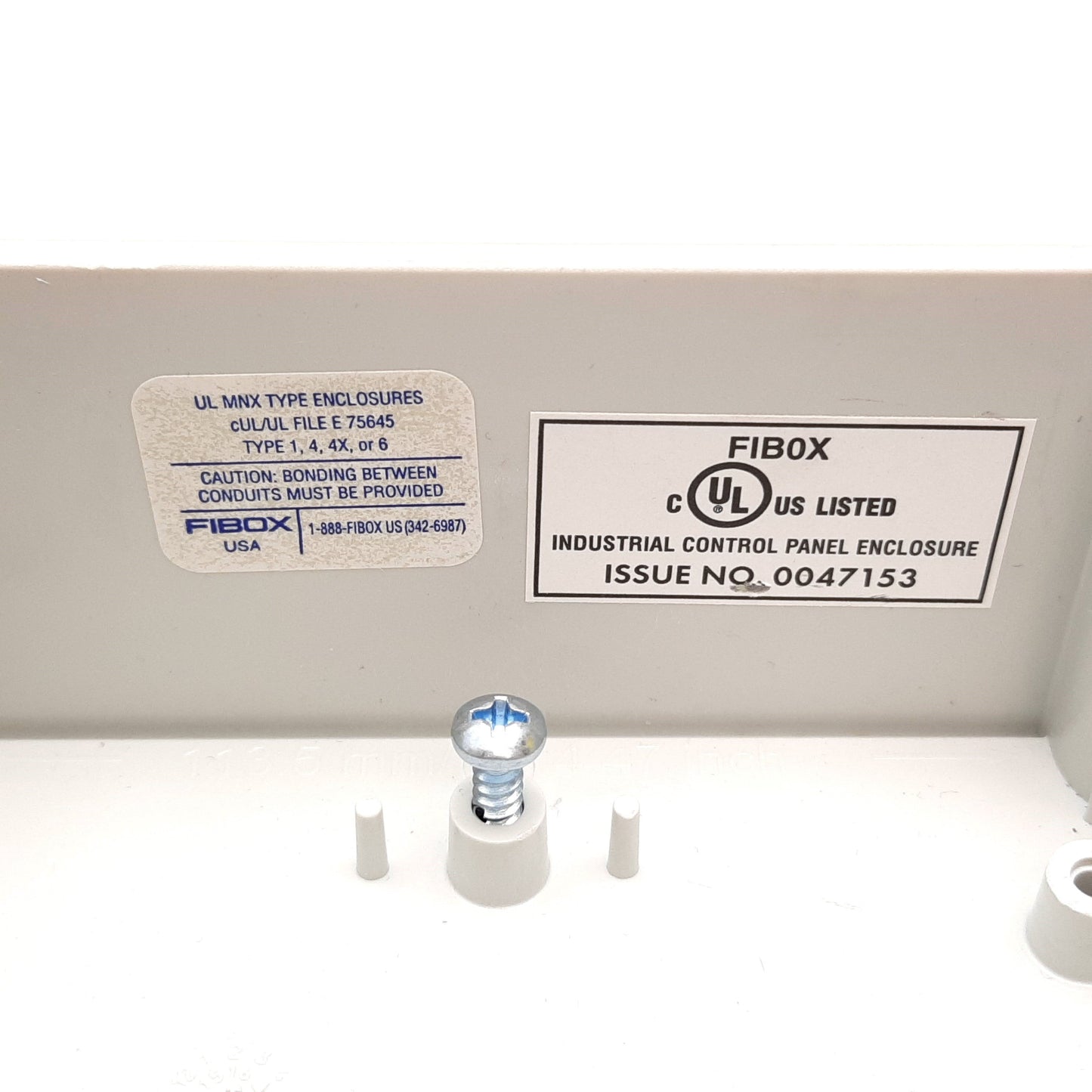 Used Fibox 6012309 PC 125/75 LG Enclosure, 130mm x 130mm x 75mm, Polycarbonate