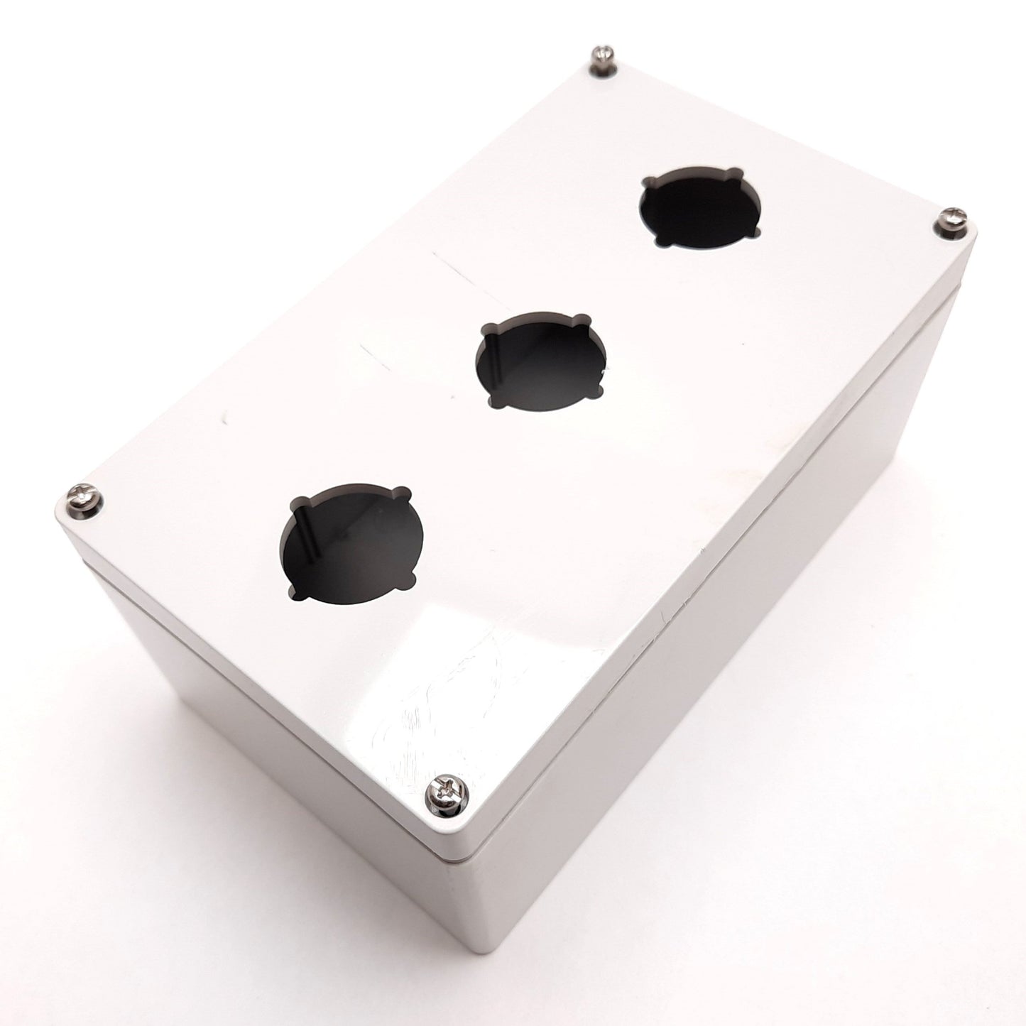 Used Hammond 1554 U Pushbutton Enclosure, 200mm x 120mm x 92mm, Polycarbonate