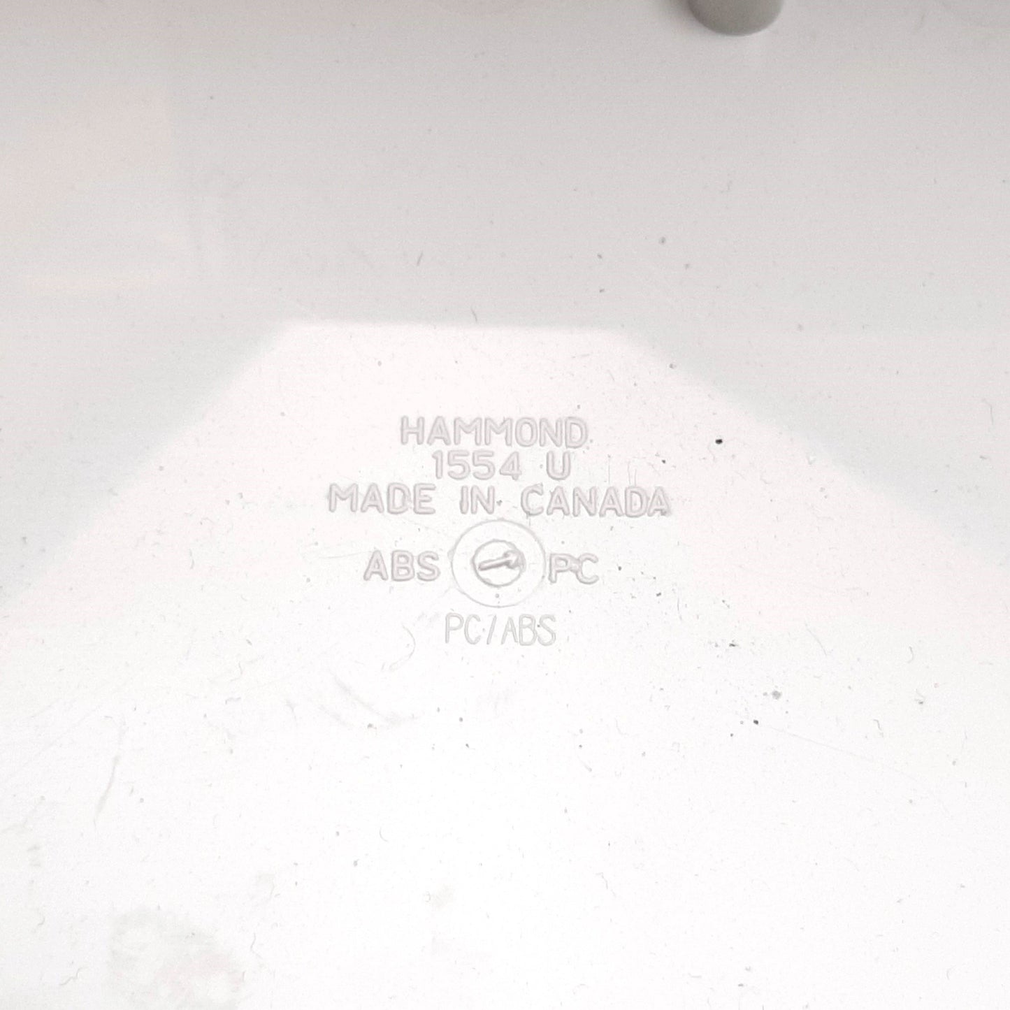 Used Hammond 1554 U Pushbutton Enclosure, 200mm x 120mm x 92mm, Polycarbonate