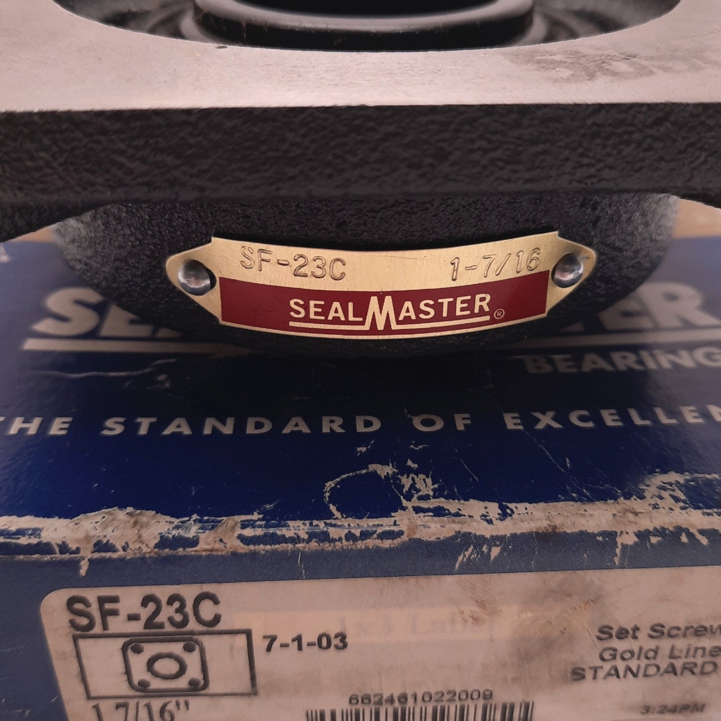 New – Open box New Seal Masters SF-23C Gold Line Flange Bearing 1-7/16 Bore, 3-5/8" Mounting