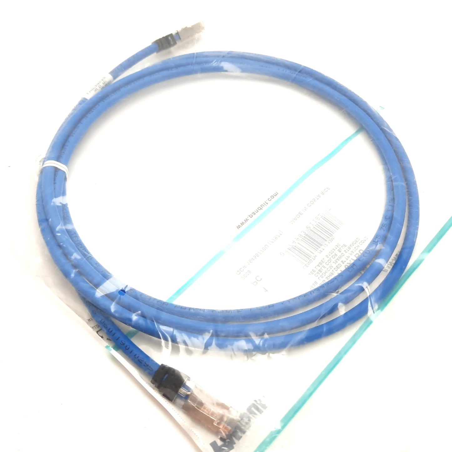 New Panduit STP6X7BU CAT 6A Patch Cord, RJ45 Connections, Length: 7ft, Color: Blue