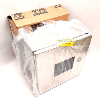 New Rittal 8018525 WM121206N6 Electrical Enclosure, Stainless Steel, 12" x 12" x 6"