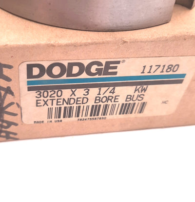 New – Open box New Dodge 117180 Taper Lock Bushing 3-1/4" Bore, 4-1/4" Barrel, 2" Length
