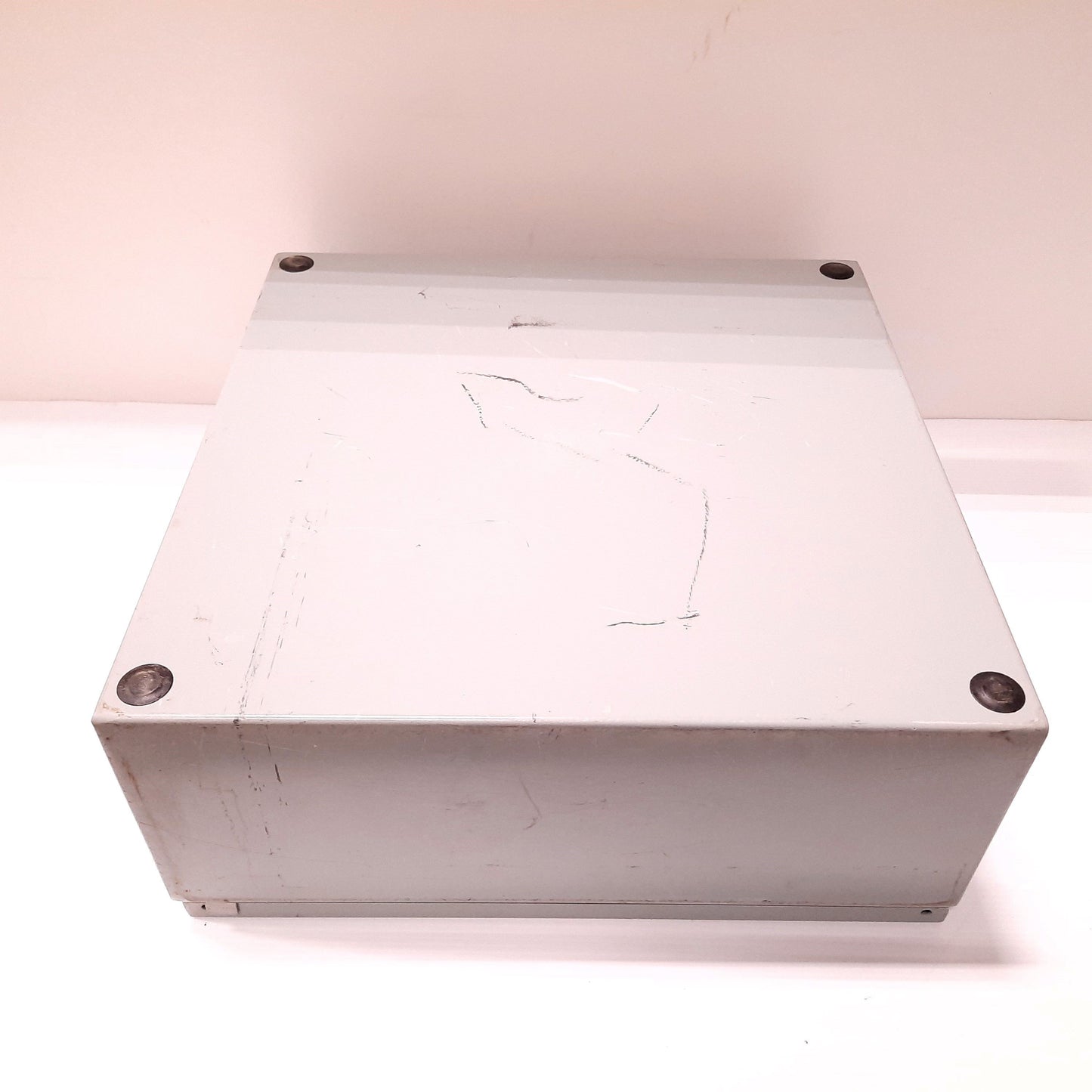 Used Hoffman C-SD16166 Electrical Enclosure, 16" x 16" x 6", Steel, *Holes Added*