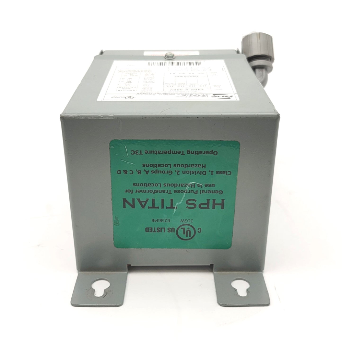 Used Hammond HPS Q1C0LEKB Titan Transformer 1kVA 240/480V Pri, 120/240V Sec, NEMA 3R
