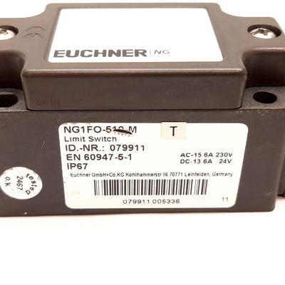 New – Open box Euchner NG1FO-510-M Spring Limit Switch, N/O and N/C Contact, 230VAC 24VDC 6A