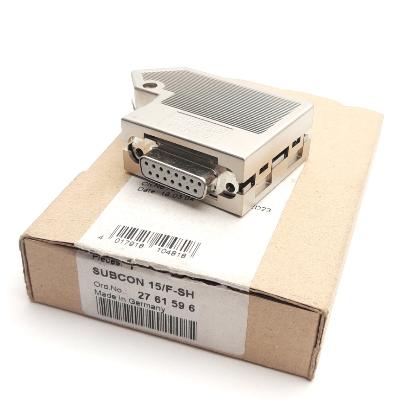 New – Open box Phoenix Contact SUBCON 15/F-SH Subcon Female Connector 15 Pin, 50v DC, 100 mA