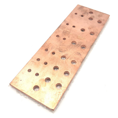 New – Open box Storm Power Components SCGB-6 Copper Grounding Bus Bar 4" x 12" 24 Holes