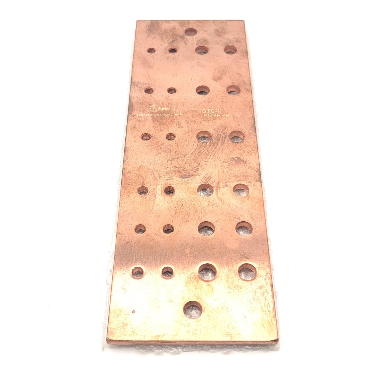 New – Open box Storm Power Components SCGB-6 Copper Grounding Bus Bar 4" x 12" 24 Holes