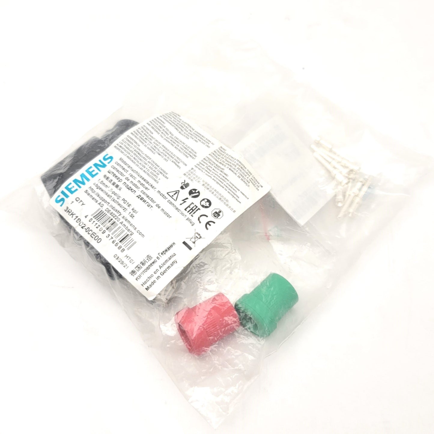 Used Siemens 3RK1902-0CE00 Motor Connector Set 9-Pole 8x1.5mm2 With PG16 Cable Entry