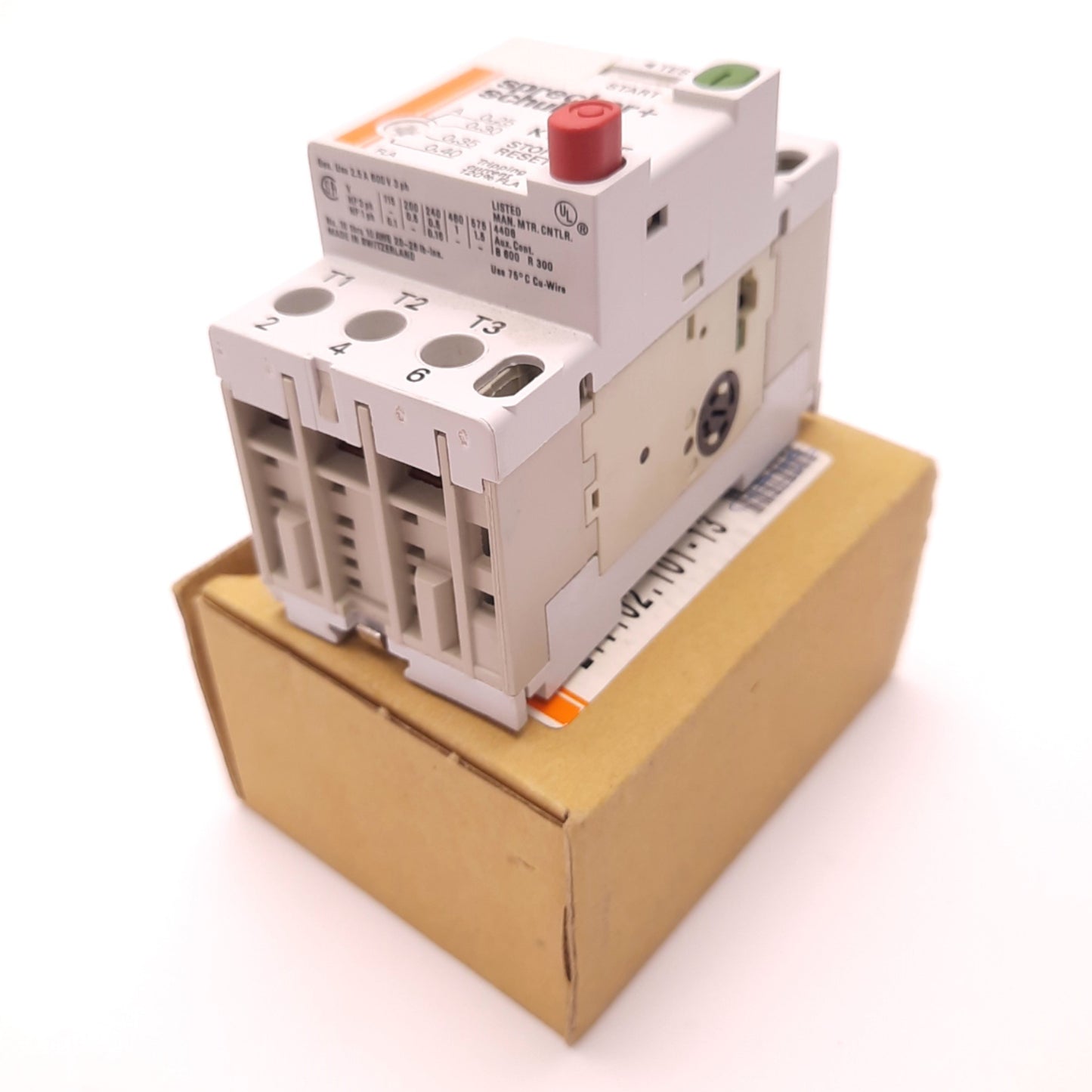 New – Open box Sprecher+Schuh KTA3-25-0.4A Motor Starter/Breaker 3 Poles .4 Amps 575v/1.5HP