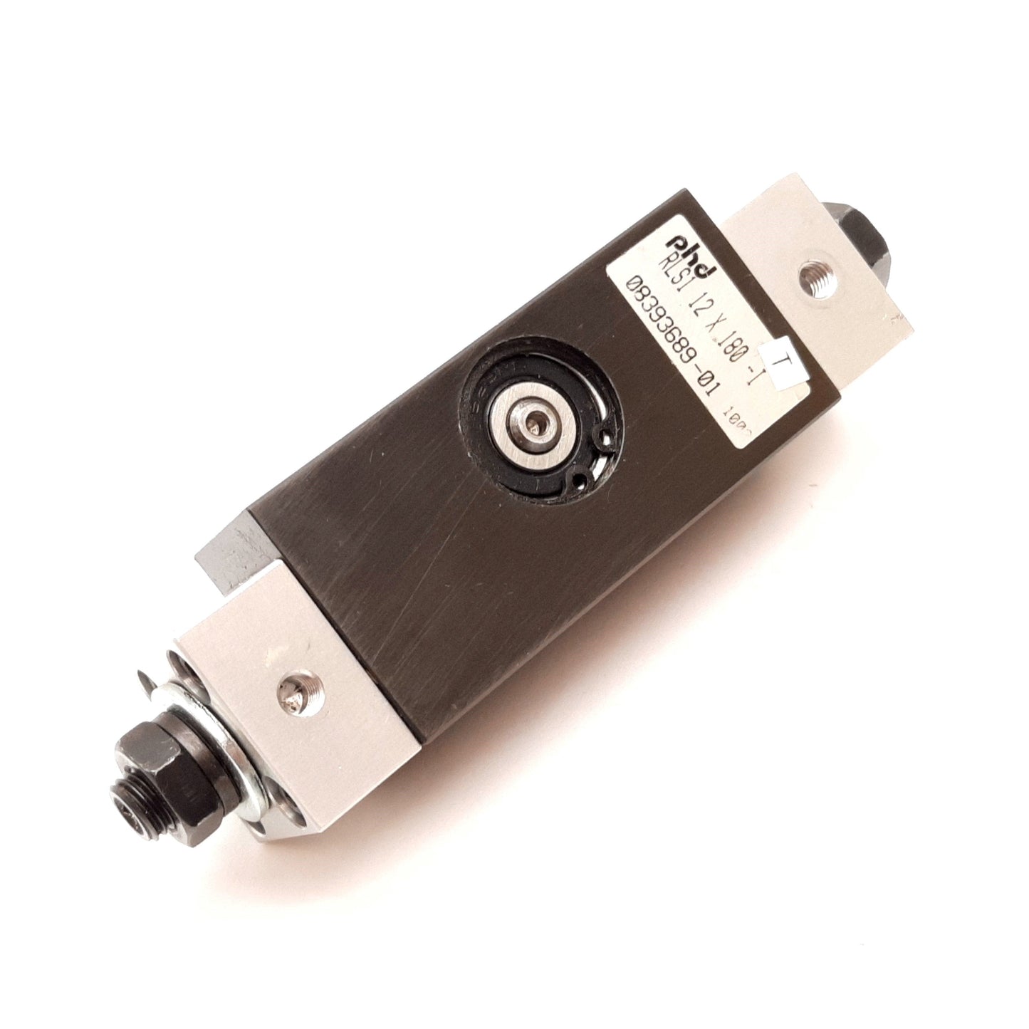 Used Phd RLS1 12X180-I Rotary Actuator, Bore: 12mm, Rotation: 180°, Adjustable Stroke