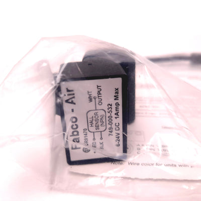 New Fabco Air 749-000-532 Magnetic Position Sensor 6-24VDC 1A NPN 0.5V Drop
