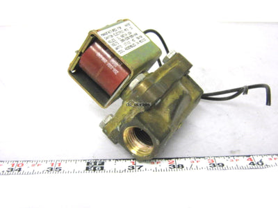 Used Dayton 4A707 Solenoid w/ 1/2" NPT Brass Solenoid Valve 208-240VAC 17W