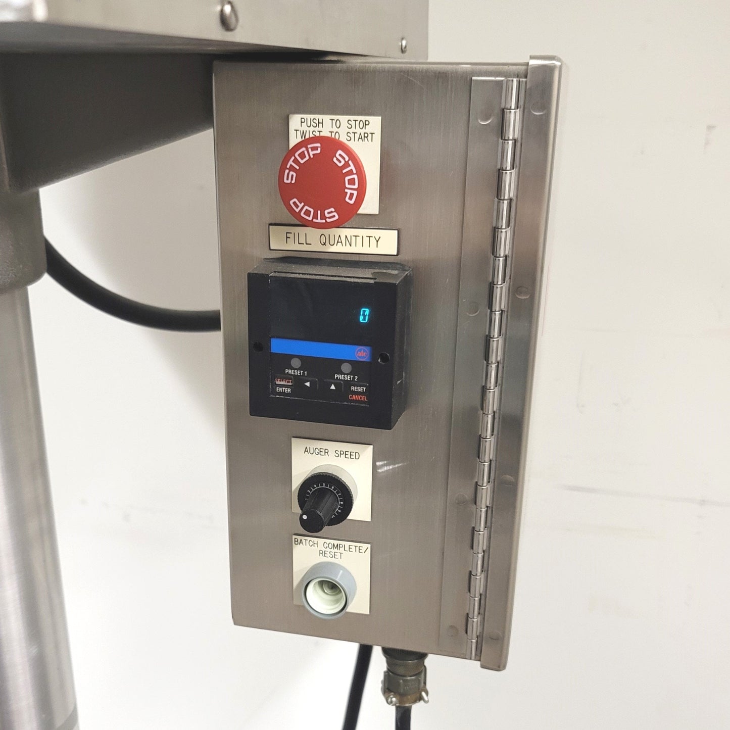 Used Per-Fil Model MF Micro-Filler Micro Doser Auger Filler, 120VAC 5A, 0.5-1000G