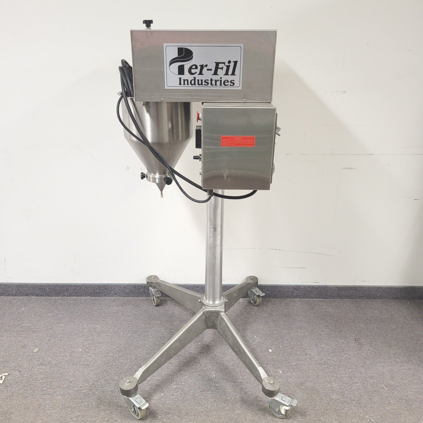 Used Per-Fil Model MF Micro-Filler Micro Doser Auger Filler, 120VAC 5A, 0.5-1000G