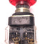 Used Allen-Bradley 800T-FX Push-Button E-Stop, Semi-Transparent Cap with Two 800T-XD1