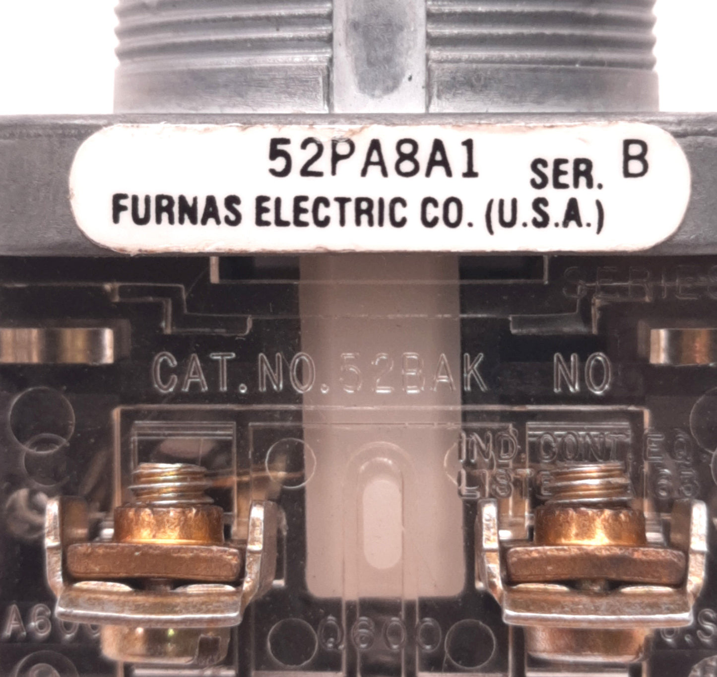Used Siemens 52PA8A1 Push-Button w/ Furnas 52BAK Contact, A600 10A, N.O. NEMA 13