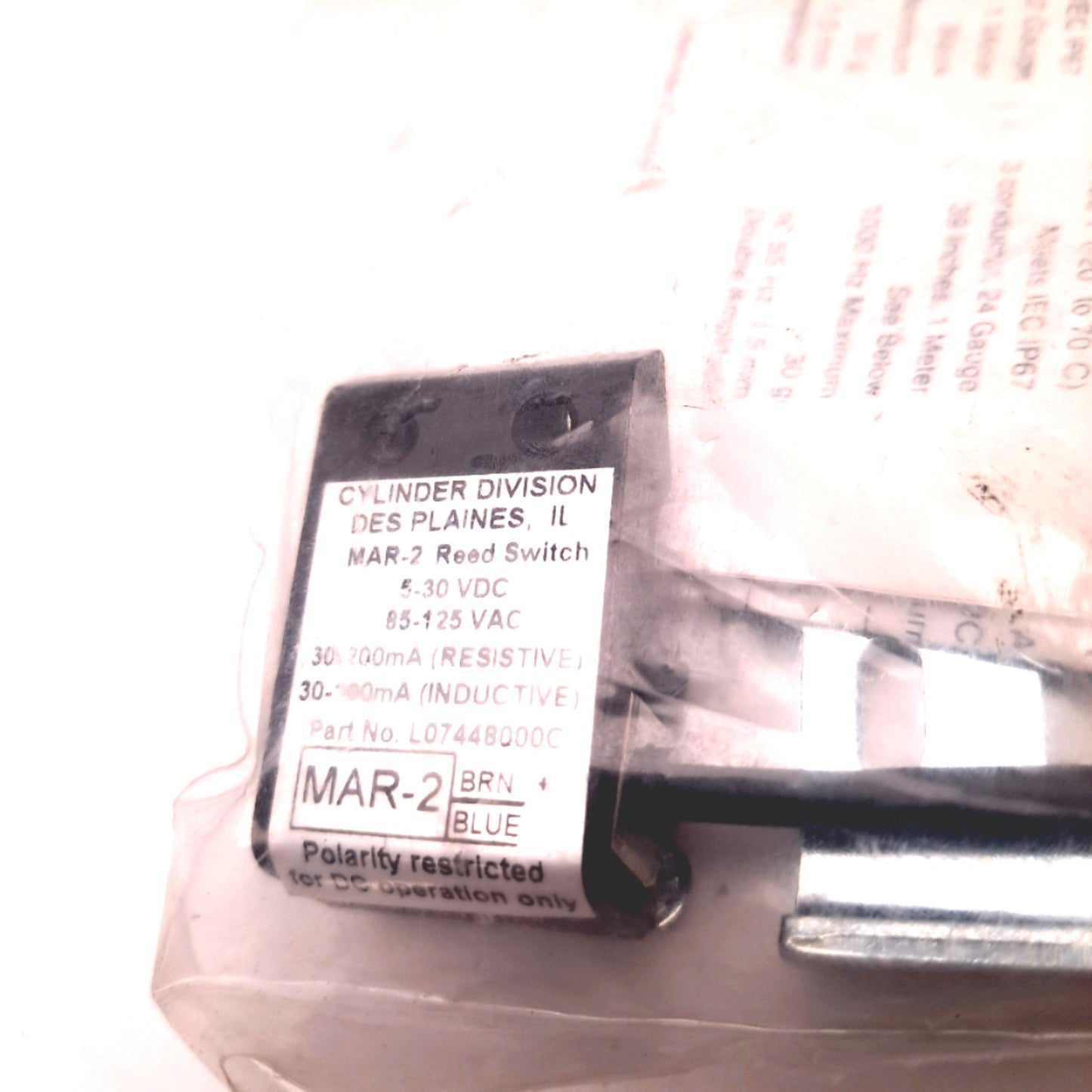 New Cylinder Division L07448000C MAR-2 Reed Switch 5-30VDC 85-125VAC