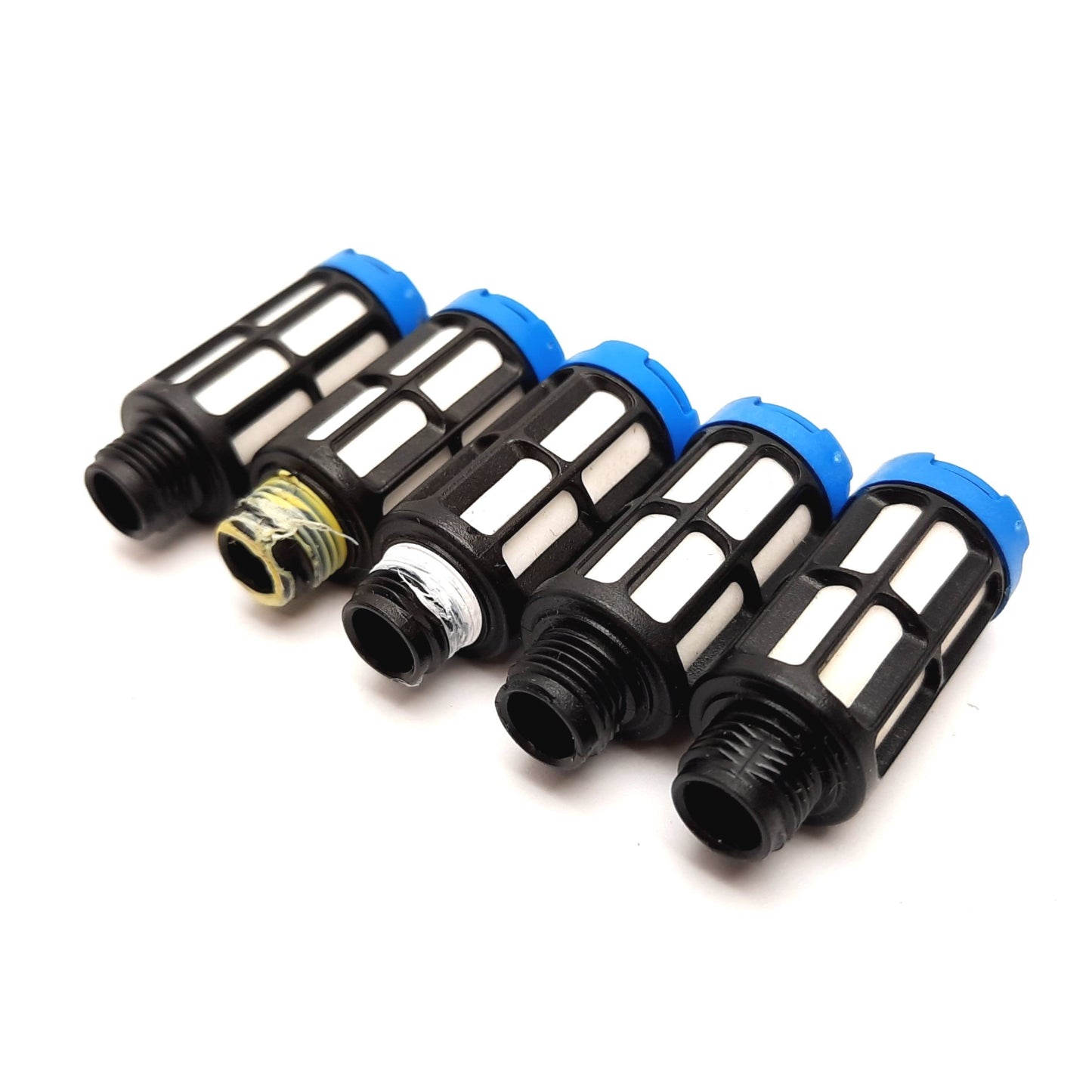 Used Lot of 5 Festo U-1/8 2307 Pneumatic Muffler, G1/8, 0-1.0MPa, 2000 l/min