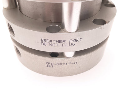 Used Bimba CFO-08717-A Flat-1 Pneumatic Cylinder 3" Bore, 7/16" Stroke w/ Breather