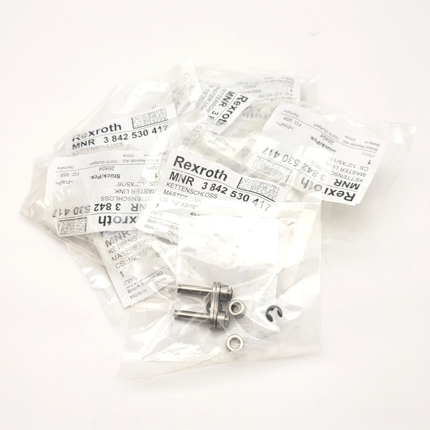 Used Lot Of 14 Rexroth 3842 530 417 Chain Master Links 1/2" x 5/16"