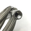 Used Stainless Steel Braided Hose Ø10mm w/JIC-4 Flare Fittings 7/16" Thread, 9ft Long
