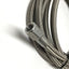Used Stainless Steel Braided Hose Ø10mm w/JIC-4 Flare Fittings 7/16" Thread, 9ft Long