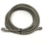 Used Stainless Steel Braided Hose Ø10mm w/JIC-4 Flare Fittings 7/16" Thread, 9ft Long