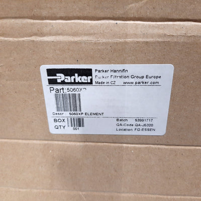 New – Open box Parker 5060XP Compressed Air Filter Element, Sub-Micro Coalescing Filter, 1µm