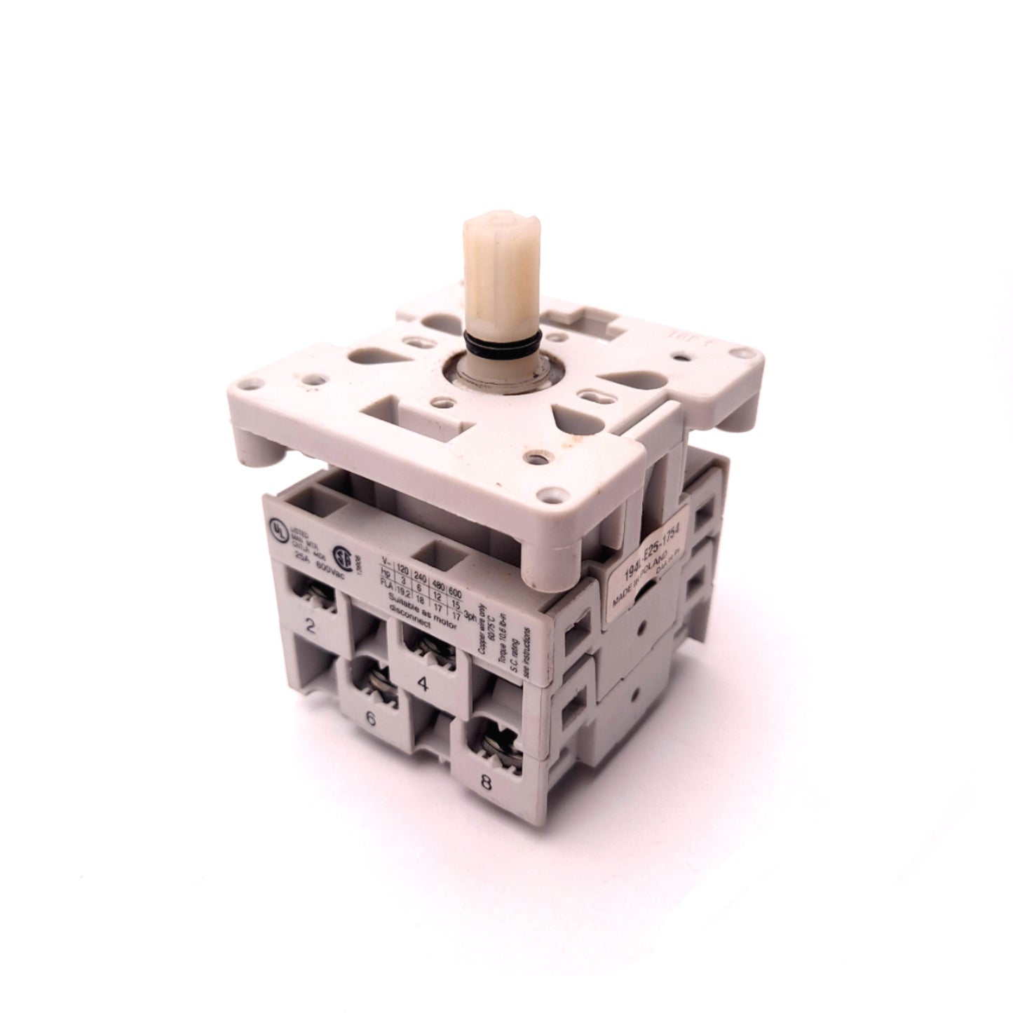 Used Allen Bradley 194L-E25-1754 Load Switch 690VAC 25Amp, 4 Pole, N.O