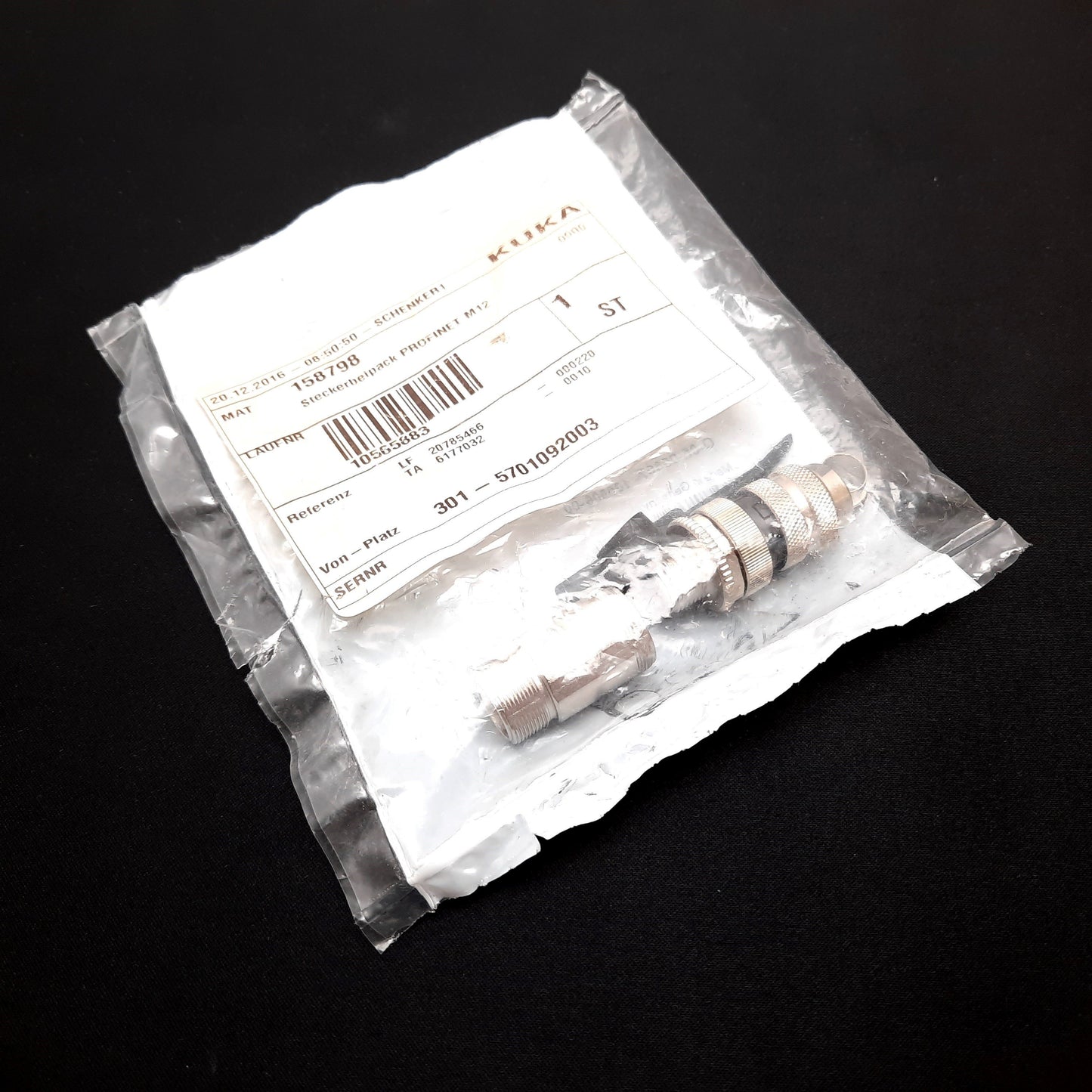 New Weidmuller 1892120001 SAISM-4/8S-M12 4P D-ZF Connector Assembly, M12, 4-Pin Male