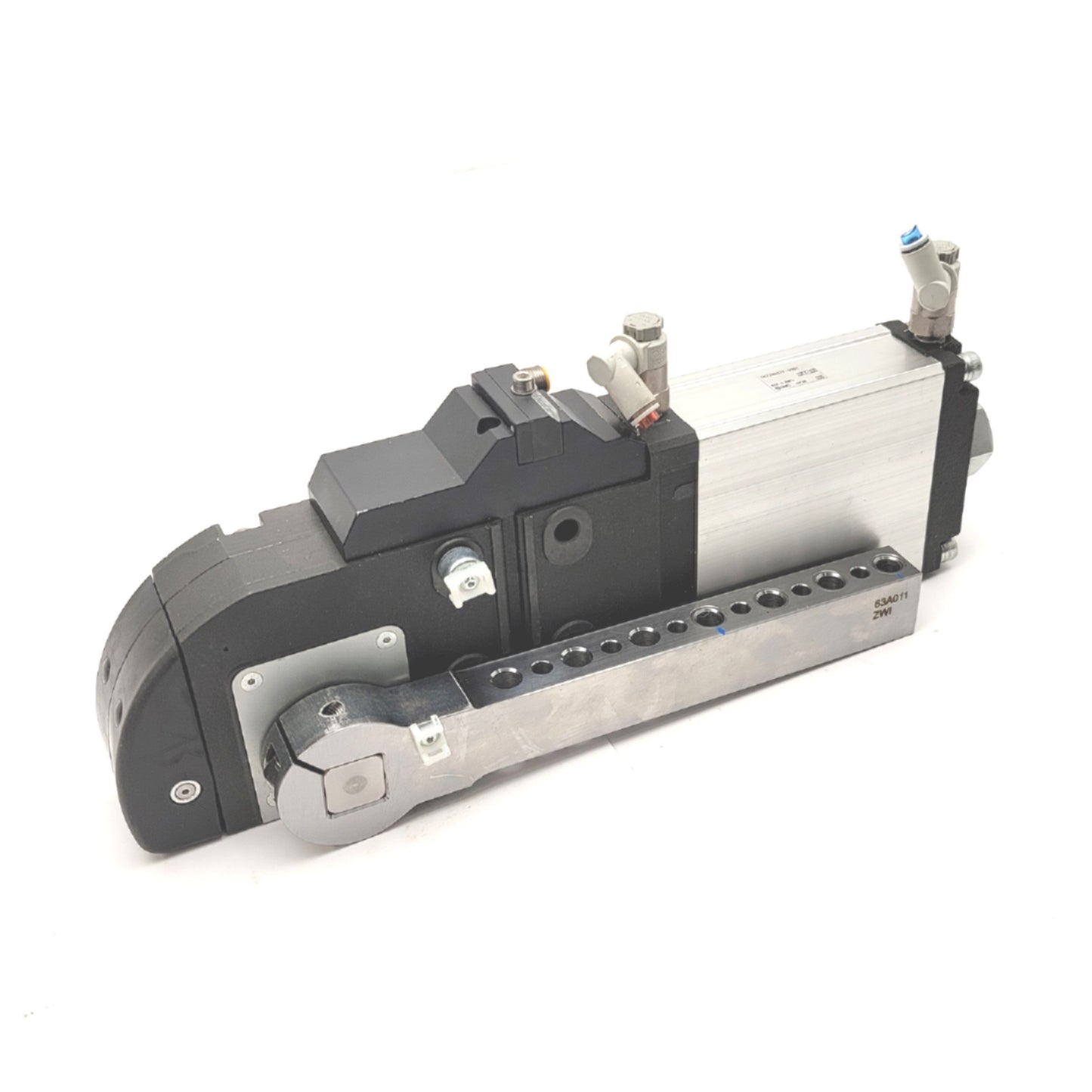 Used SMC CKZ2N63TF-90DT Power Clamp Rotary Cylinder 63mm Bore, 90° Angle