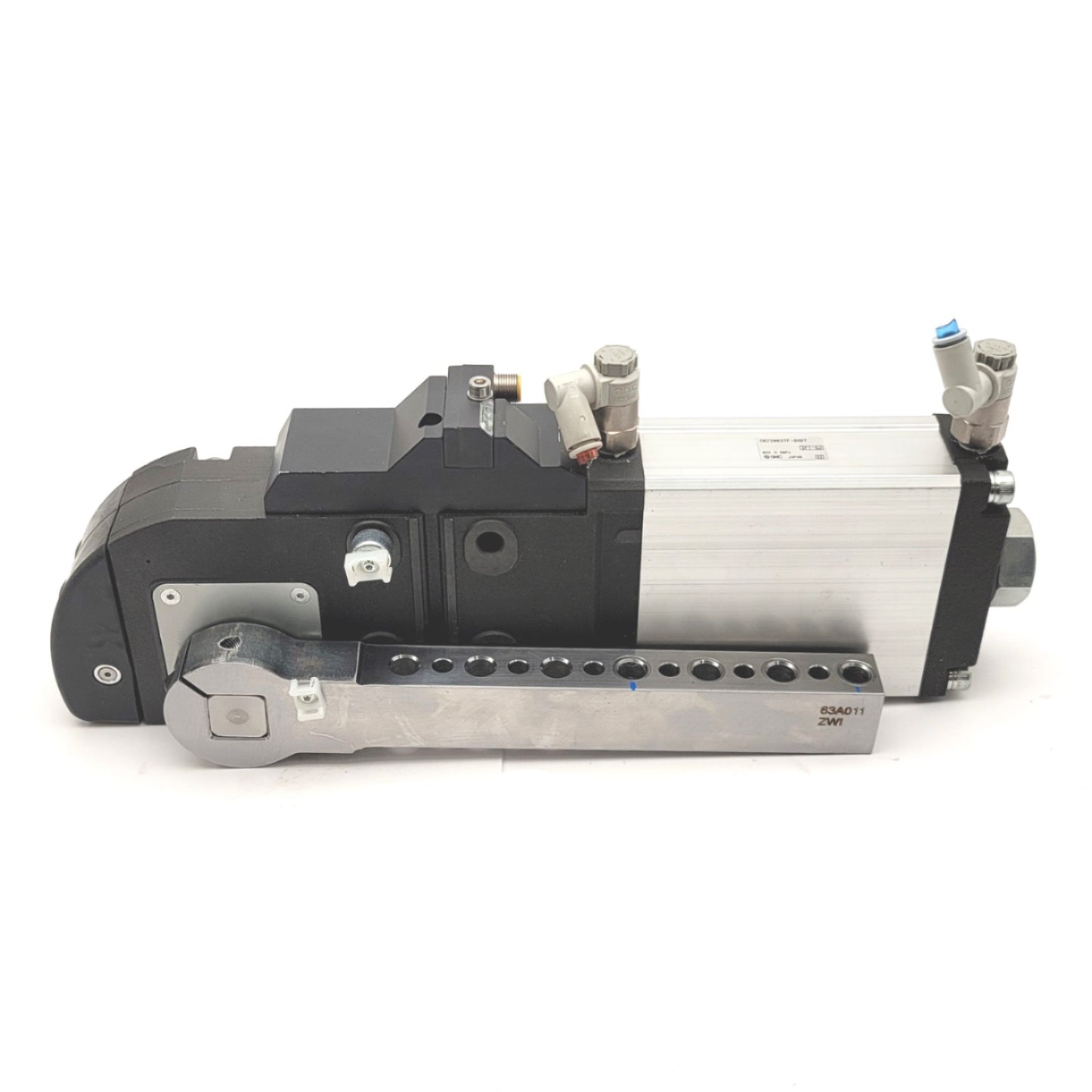 Used SMC CKZ2N63TF-90DT Power Clamp Rotary Cylinder 63mm Bore, 90° Angle
