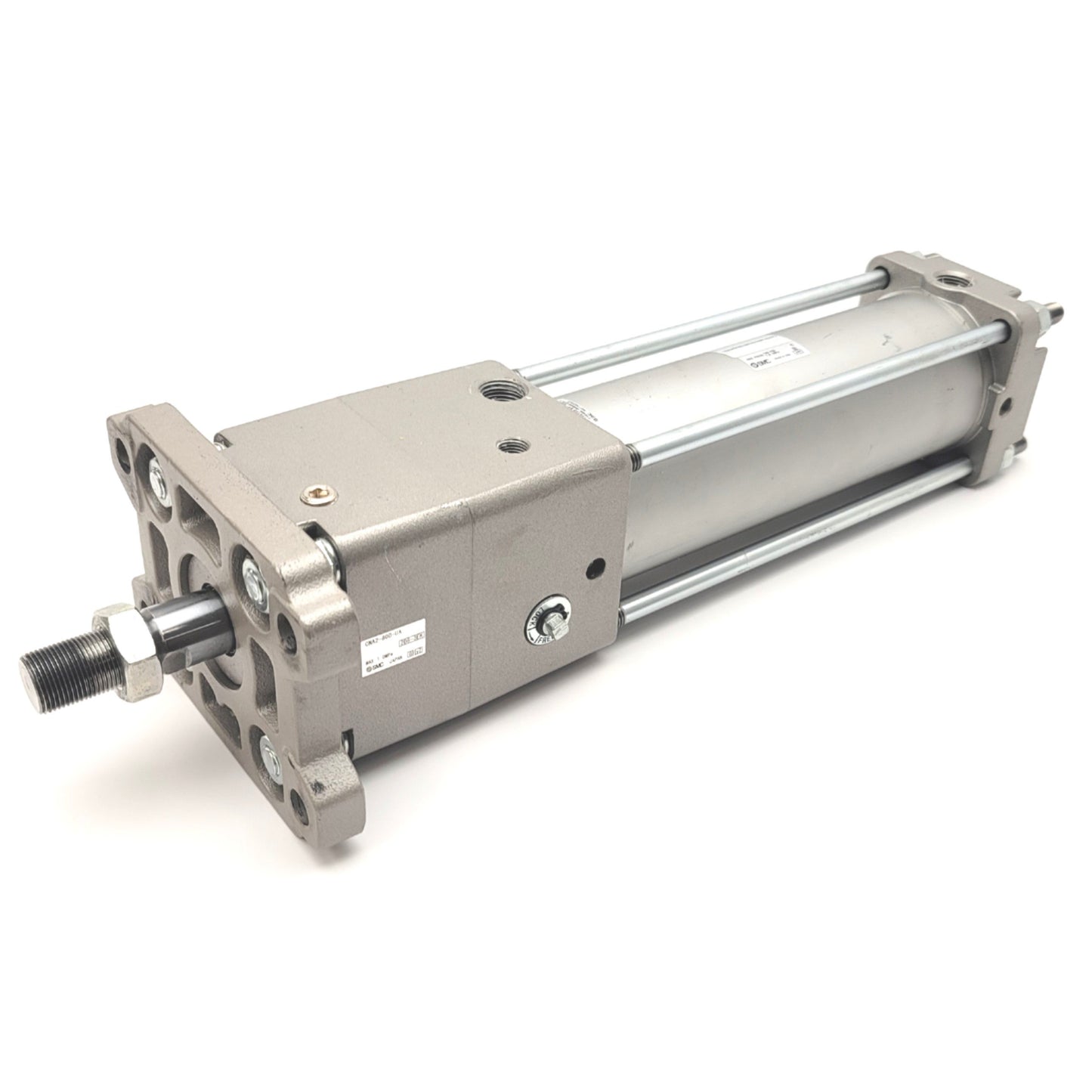 Used SMC CDNA2F80-200-D Tie Rod Cylinder With Lock 80mm Bore, 200mm Stroke
