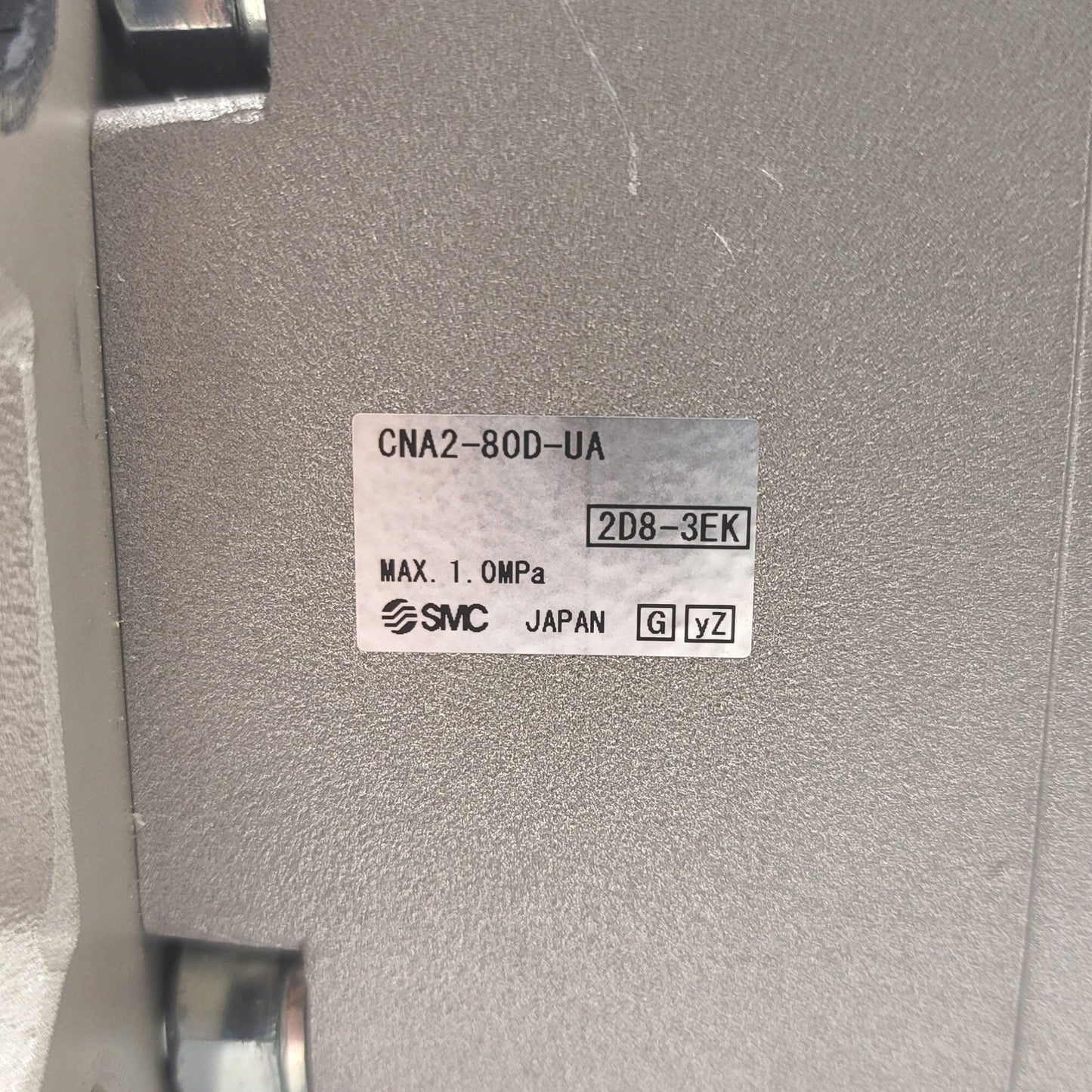 Used SMC CDNA2F80-200-D Tie Rod Cylinder With Lock 80mm Bore, 200mm Stroke