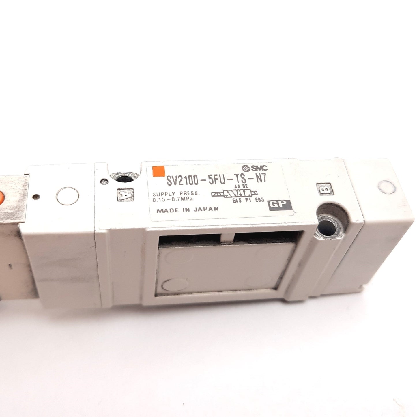 Used SMC SV2100-5FU-TS-N7 Solenoid Valve, 2-Position 5-Port, 24VDC, 0.15-0.7MPa