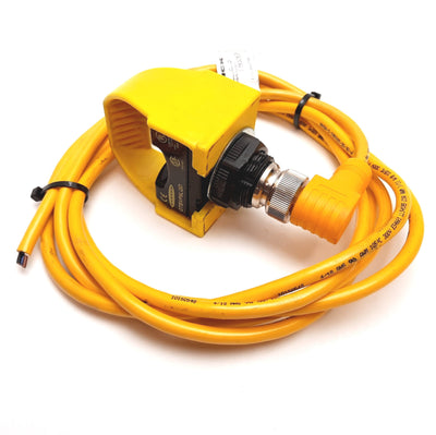 Used Banner OTBVP6LQD Optical Touch Button, Momentary Action, 10-30VDC, Guard & Cable