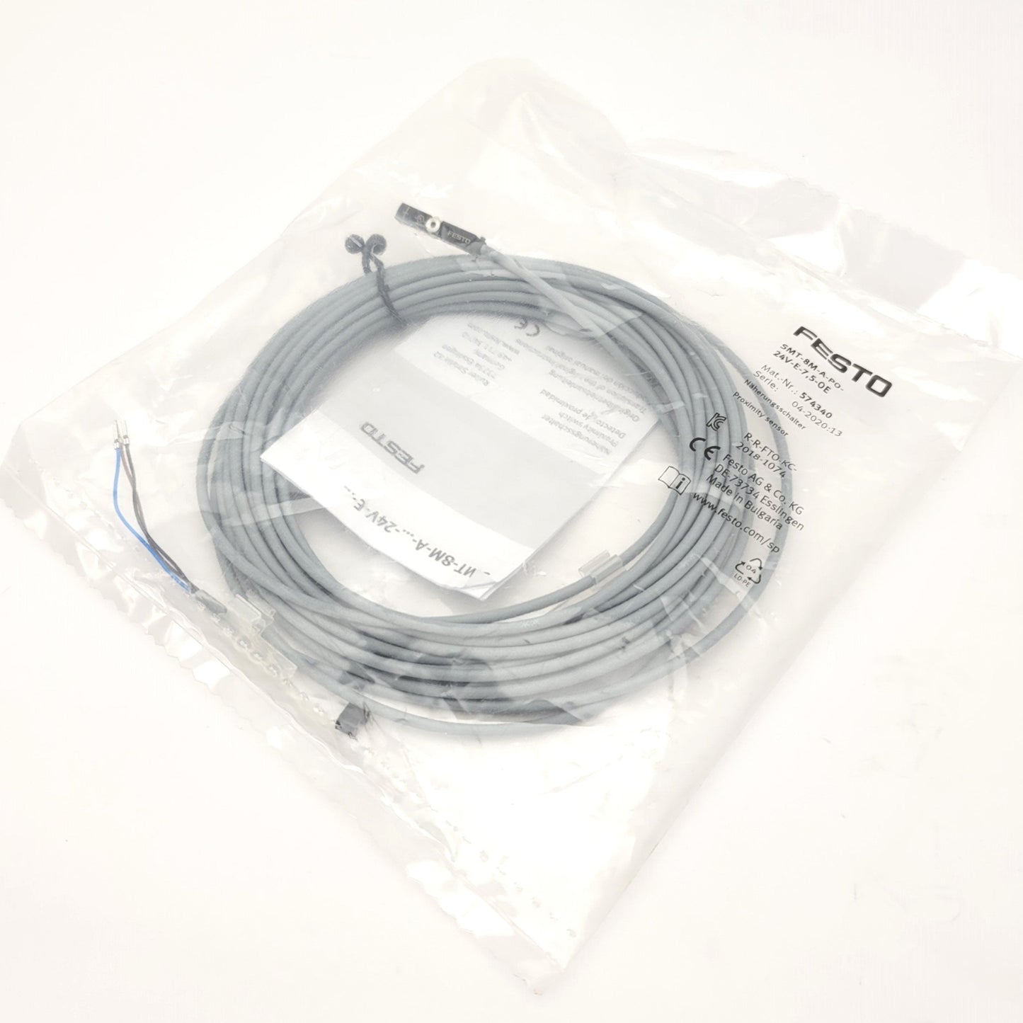 New Festo SMT-8M-A-P0-24V-E-7,5-0E T-Slot Proximity Sensor PNP N.C., 5-30VDC