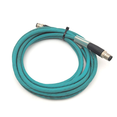 Used BALLUFF BCC M414-M414-6D-338-ES64N9-030 BCC0CEC Cordset, M12 4-Pin To M12 4-Pin