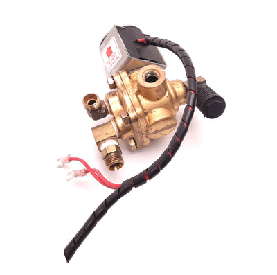 Used Asco 21011 Four Way Solenoid Valve 1/4" Ports 20 Watt 120v AC Coil 125 Psi