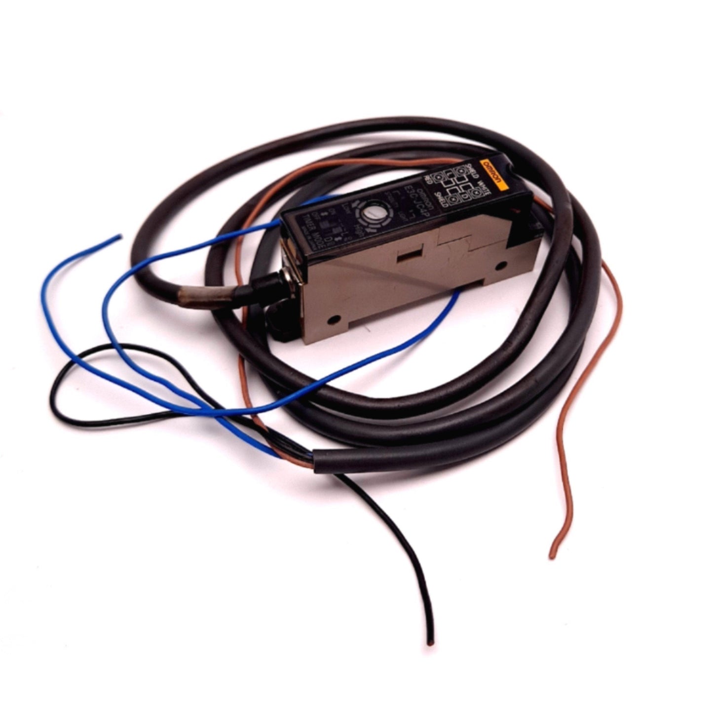 Used Omron E3C-JC4P Amplifier Sensor Transducer 12-24VDC 50mA NPN Din Rail