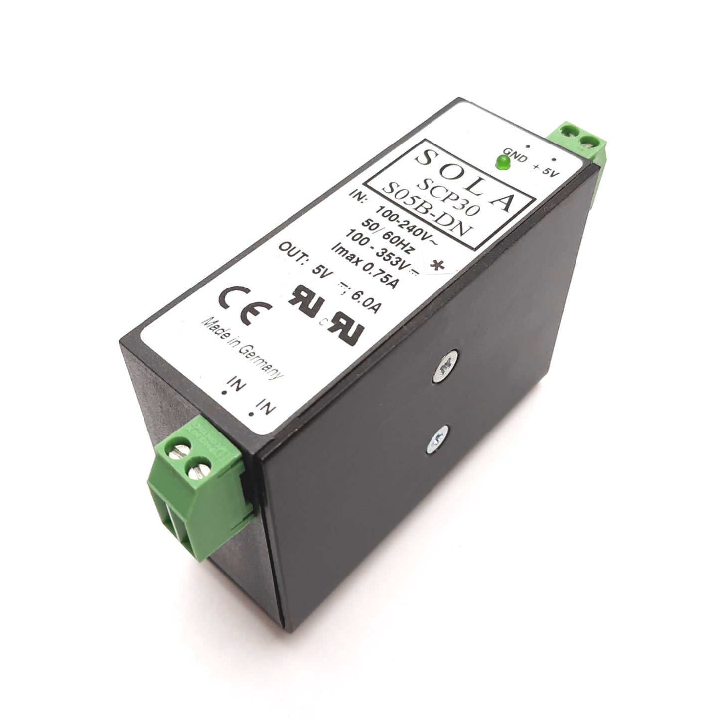 Used Sola SCP30 D15B-DN Power Supply, In: 100-240VAC / 353VDC, Out: 15VDC 1.0A