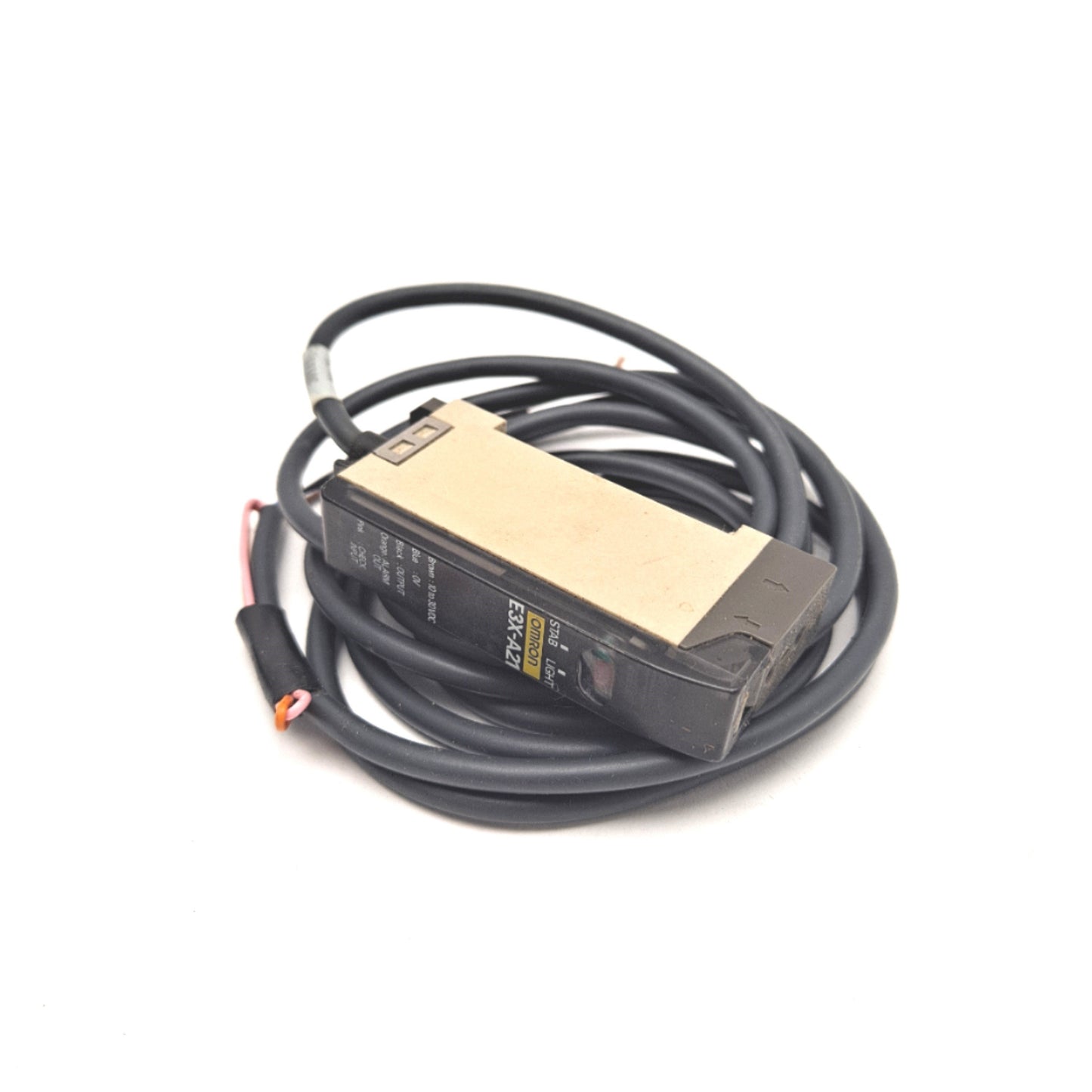 Used Omron E3X-A21 Photoelectric Switch Sensor 10-30VDC 35mA NPN DIN Rail
