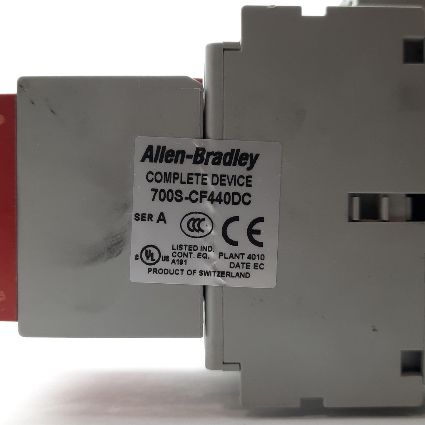 Used Allen Bradley 700S-CF440DC Safety Relay/Contactor 4x NO & NC 600V 25A 120V Coil